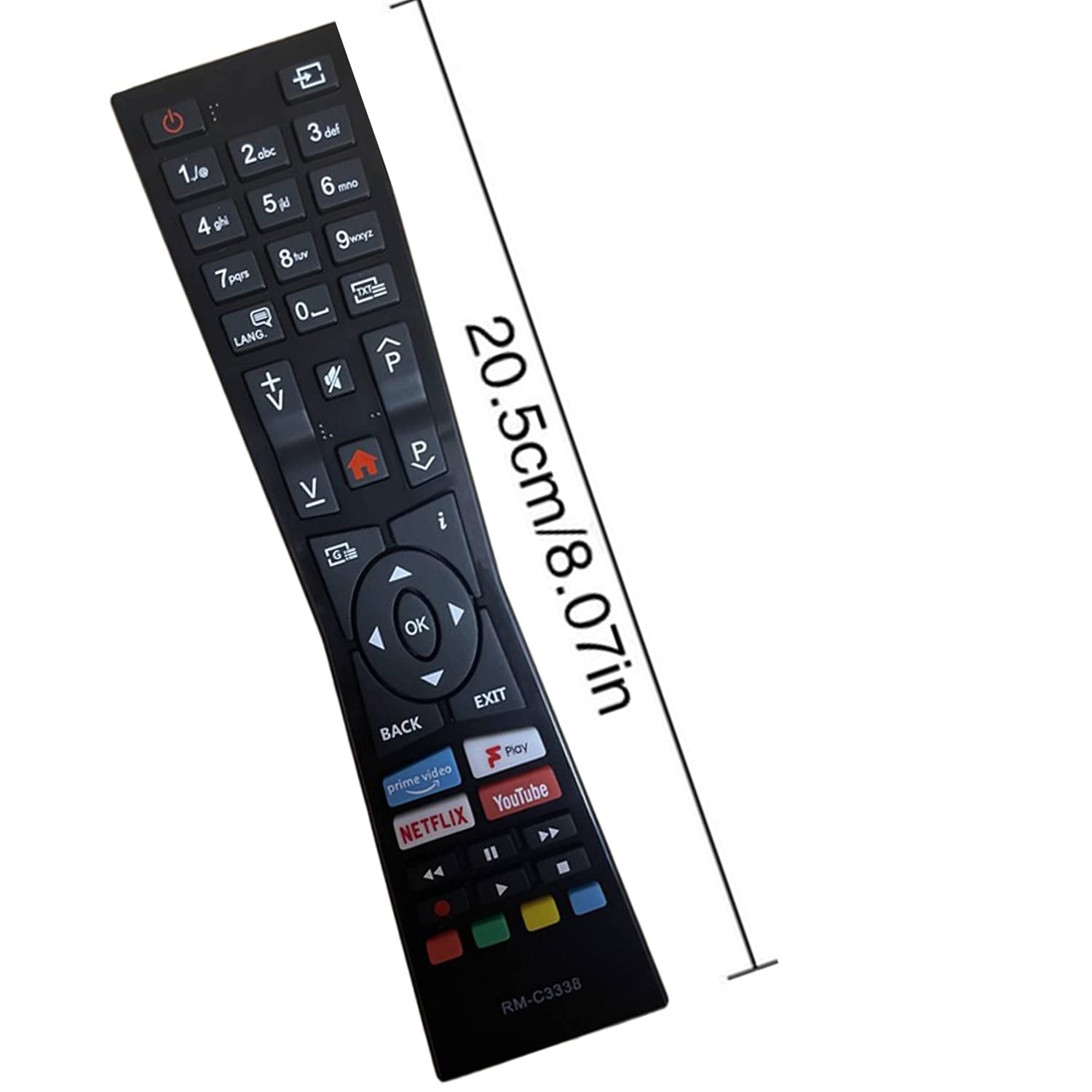 NEW Replacement JVC RM-C3338 RC43101P Remote Control for JVC Smart TVs with Fplay YouTube Netflix Buttons Universal Bush TV Remote - No Setup Required LT-24C680 LT-24C685 LT-32C695 LT-32C795