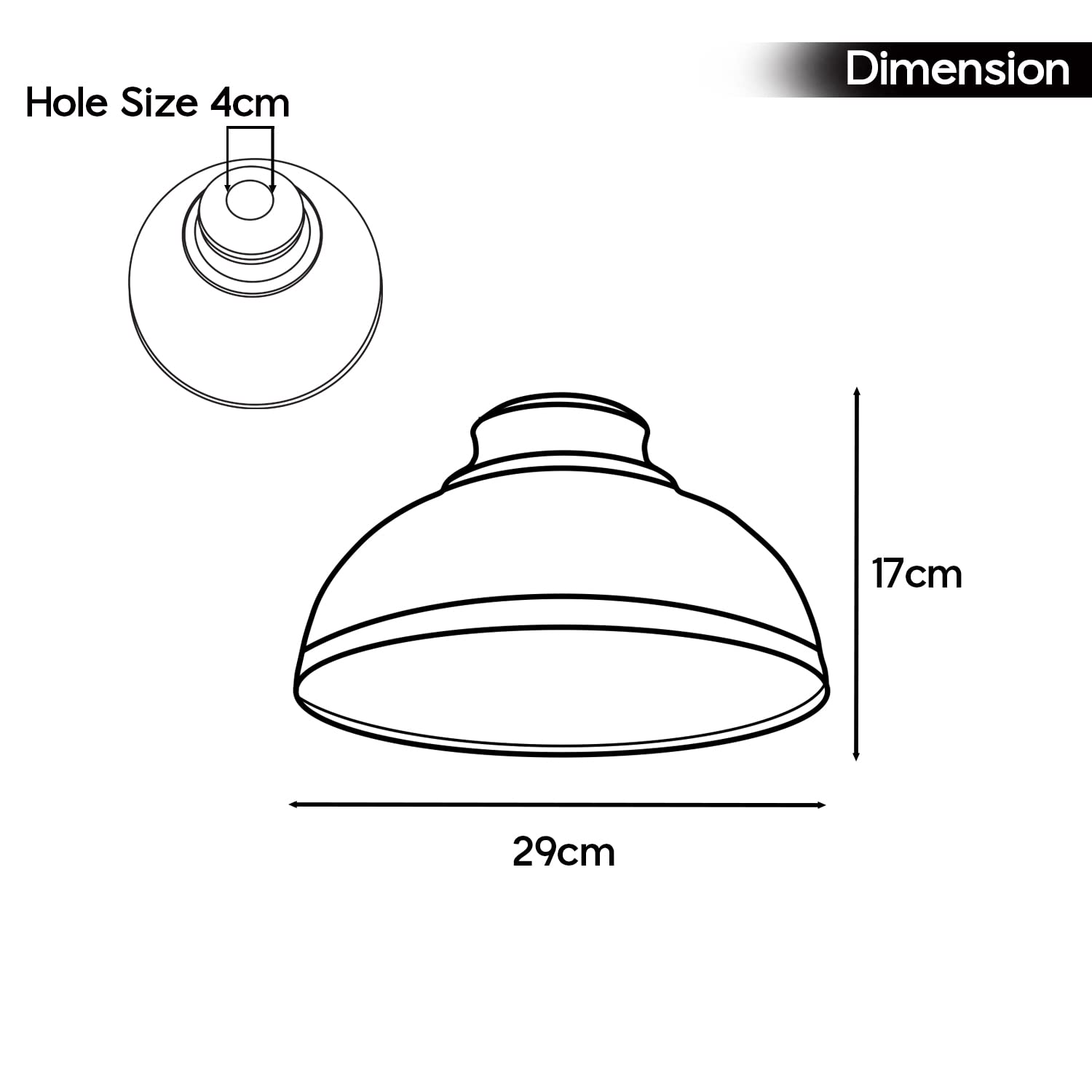 Retro Modern Metal Lamp Shades Ceiling Light Shades, Vintage Industrial 29cm Easy Fit Country Style Bulb Guard, Task Pendant Lighting Bedroom, Kitchen, Office (Free Reducer Plate)