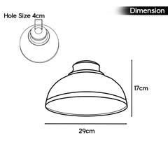 Retro Modern Metal Lamp Shades Ceiling Light Shades, Vintage Industrial 29cm Easy Fit Country Style Bulb Guard, Task Pendant Lighting Bedroom, Kitchen, Office (Free Reducer Plate)