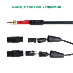 NANYI XLR Splitter Cable, Microphone Cable XLR to XLR Patch Cables, 3-Pin XLR Male to Dual XLR Female Y Cable Adaptor mic Cable DMX Cable Patch Cords with Oxygen-Free Copper, (0.5 Meters /1.6Feet)