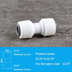 Qrity Unthreaded Push-fit Quick Connect Fittings 1/4 inches to 1/4 inches, 1/4 inches to 3/8 inches, Straight Push Connectors, Push to Connect Fittings, Water Tube Adapter