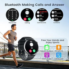 Smart Watch for Men Fitness Tracker: 1.42 inches Touch Screen Heart Rate Blood Oxygen Sleep Monitor IP67 Waterproof Watches 100and Sports Modes Pedometer GPS Activity Tracker Smartwatch Compatible Android IOS