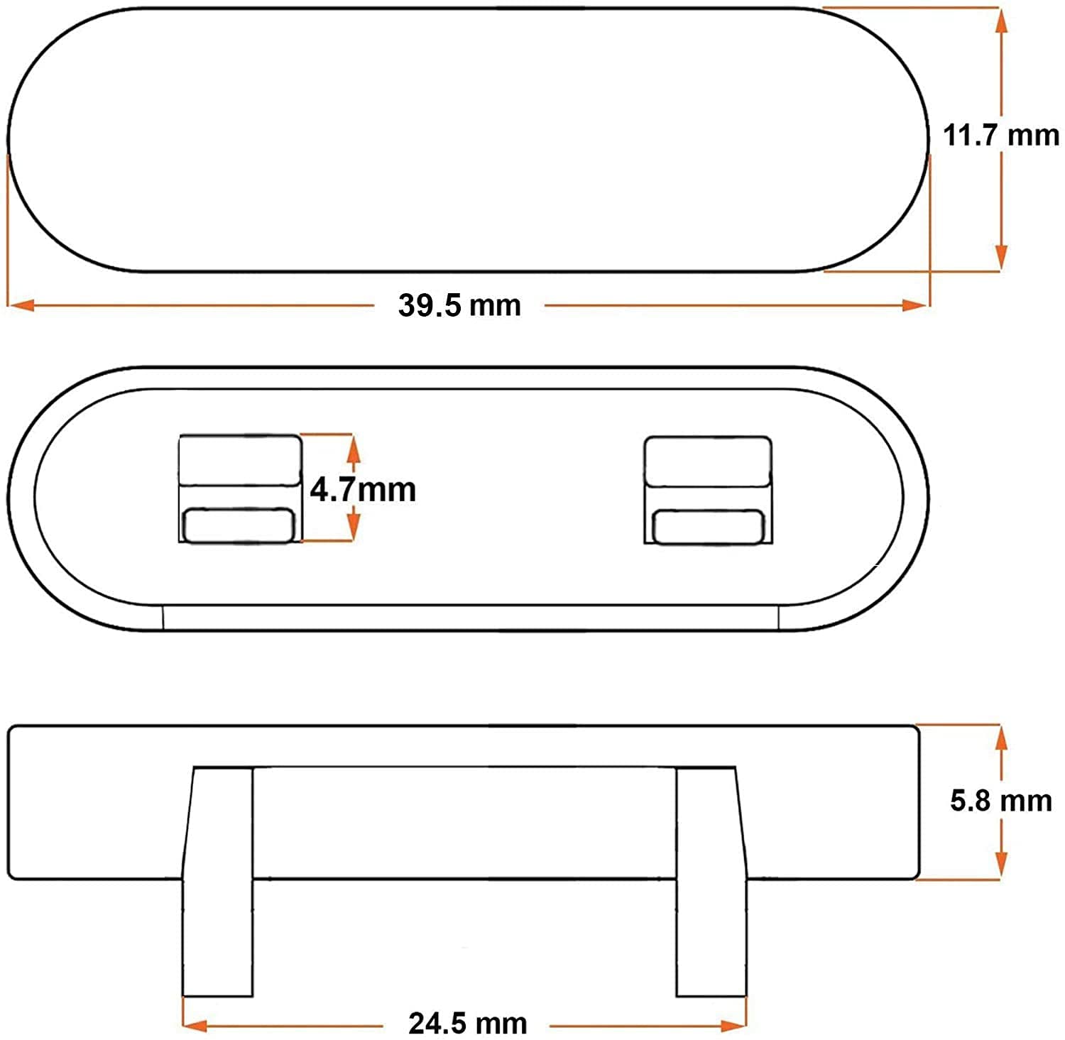 JCP 10 x Tan Window Drainage Cover Caps Weep Hole Covers for UPVC Windows