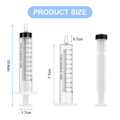 OFFCUP Plastic Syringes, 20pcs No Needle Syringe, 10ml Liquid Measuring Syringe with Luer Slip Tip for Refilling and Measuring Liquids, Scientific Labs Experiment, Feeding Pets (No Needle)