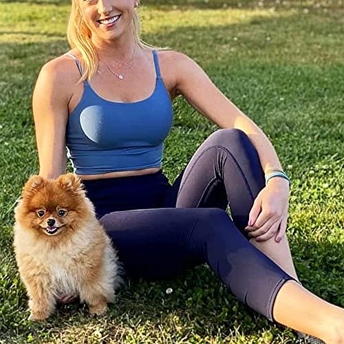 ACTINPUT Capri Leggings for Women High Waisted Tummy Control 3/4 Length Leggings Sports Workout Gym Running Yoga Pants(1pc Navy Blue,L-XL)