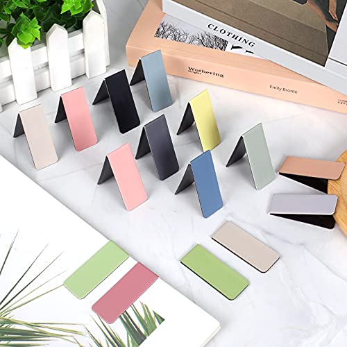 Bookmark,15 pcs Magnetic Bookmark,Pure Color Magnetic Page Markers for Students,Teachers,Office Worker and Reading Lovers