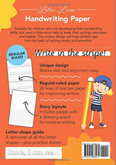 Letter Lines Regular Ruled Handwriting Paper: 100 blank A4 practice pages with unique guided design – for improving writers in KS1 and KS2 (Letter Lines Handwriting Paper)