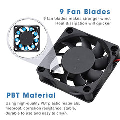 GDSTIME 60mm fan 12V 60mm computer fan 60 x 15mm PC fan 60mm case fan 4500 rpm fast speed for DIY cooling ventilation exhaust fan replacement