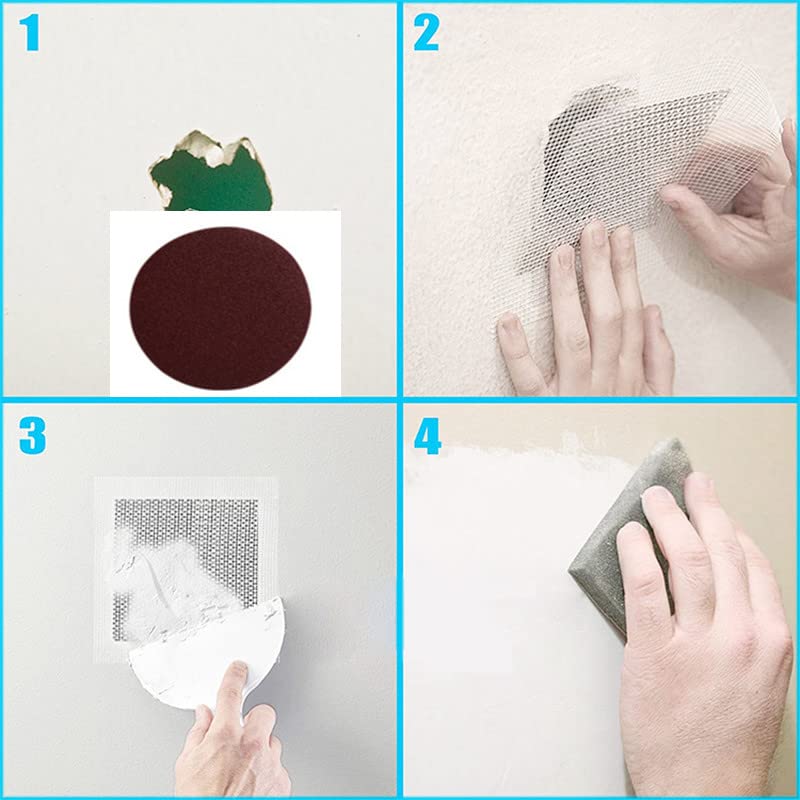 Wall Repair Drywall Repair Patch, 6pcs 6 inchesx6 inches Self Adhesive Fiberglass Wall Repair Patch Kit - Quick Repair Drywall Hole Patch for Filling Wall Holes