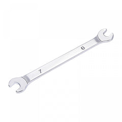 sourcing map Thin Open End Wrench, 6mm x 7mm Metric Mirror-Chrome Plated High Carbon Steel, for Household Maintenance and General Repairs