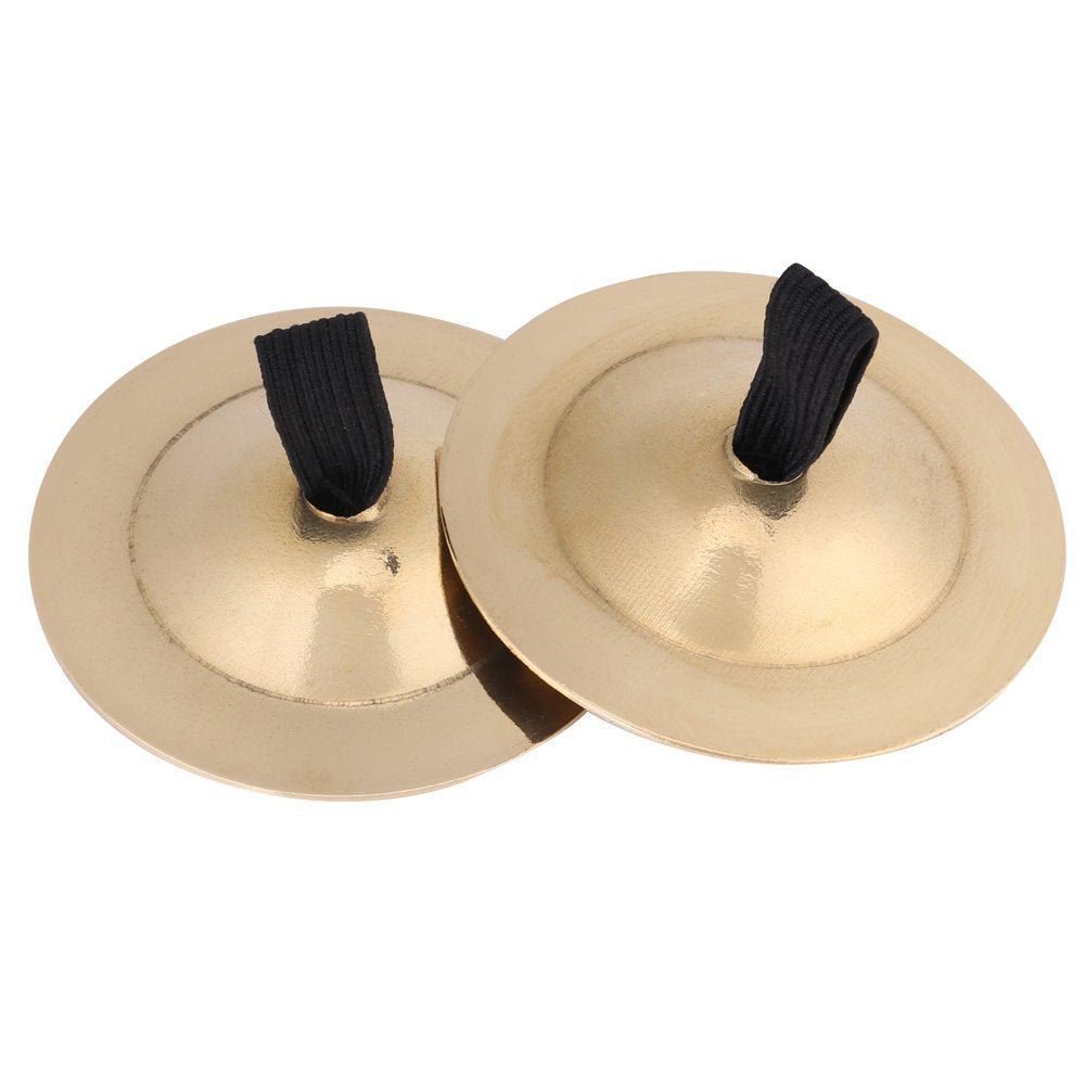 Belly Dance Finger Cymbal Brass Zills Musical Yoga Bell Chimes Instrument Dancing Accessory One Pair For Children Boys Girls