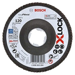 Bosch Professional 2608619204 Angled Flap Disc Best (for Metal, X-LOCK, X571, Diameter 125 mm, Grit Size K120)