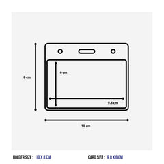 CKB LTD Horizontal Clear ID Badge Card Plastic Pocket Wallet Holders Clear Transparent Waterproof Landscape Name Tag Security Pass Event Pouches with Grip Seal 10 x 8cm - Holds 9 x 6.8cm (Pack of 10)