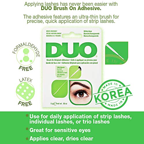 Duo Brush On Striplash Adhesive, White, 5 g (Pack of 1)