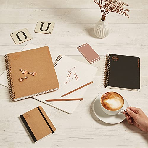 Nu Notebooks - Kraft Range - Black Wire Bound A4 Project Book - Stationery Notebooks - Professional Notepad - 160 Pages