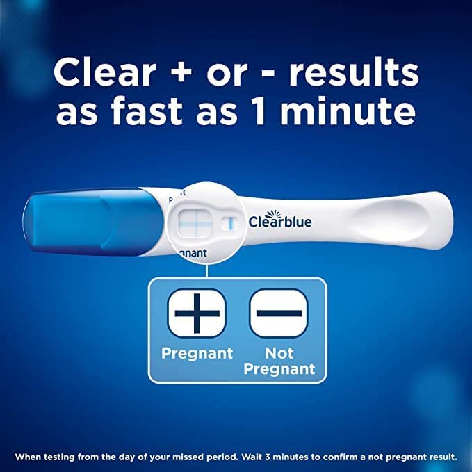 Clearblue Pregnancy Test, Rapid Detection, Result As Fast As 1 Minute, 1 Test, Easy At Home Pregnancy Test