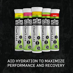 Science In Sport Hydro Hydration Tablets, Variety Pack Pineapple Mango, Berry, Lemon Flavour Plus Electrolytes, 20 Effervescent Tablets per Bottle (3 Bottles)