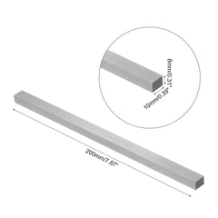 sourcing map HSS Lathe Tool Bit 8mm x 10mm x 200mm, Square Lathe Turning Tool Blanks, High Speed Steel Rectangular Fly Cutter Mill Blank