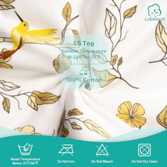 LILBESTIE Sleeping Bag with Feet, 1.5 TOG Baby Sleeping Bag with Legs Cotton Toddler Wearable Blanket 2-3 Years - Excavator L