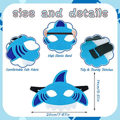 Beamely Marine Animal Masks Party Bag Fillers for Kids, 16 Pcs Sea Felt Masks Costumes Toy Gift for Boys Girls, Cartoon Eye Mask Party Favors for Birthday Party Dress Up Cosplay Halloween Xmas