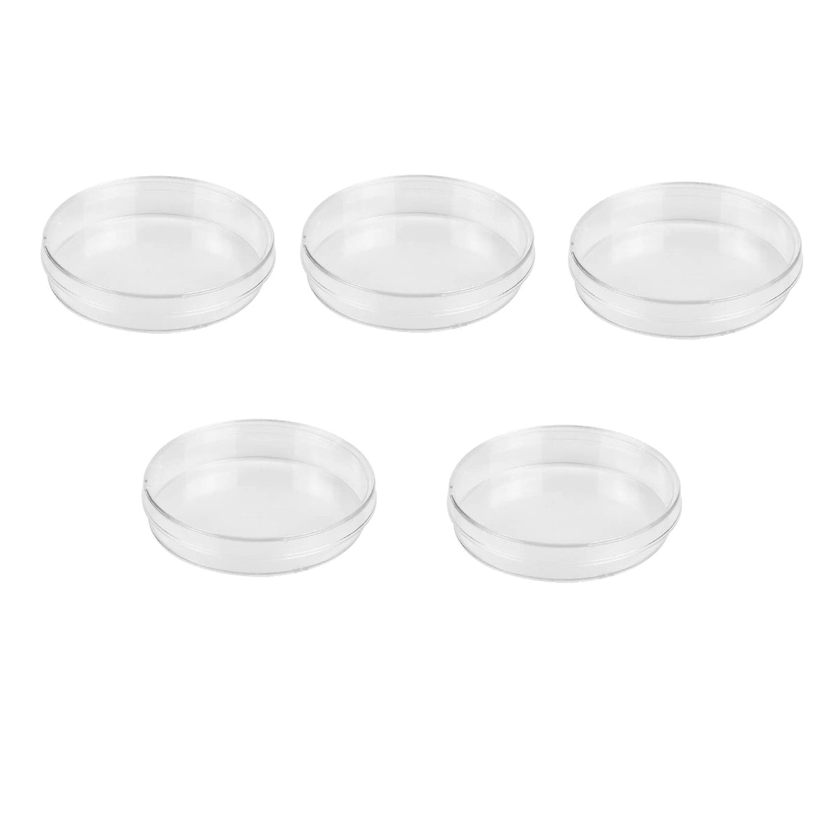 5 Pcs Plastic Petri Dish, Sterile Bacterial Culture Dish, Laboratory Plant Cell Tissue Petri Dish Accessories for Lab Supplies, School Science Equipment (Plastic-70mm-5Pcs)