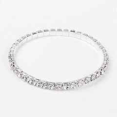 Rhinestone Tennis Stretchable Bracelet