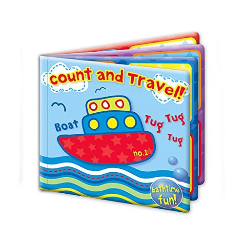 Set of 4 Baby Bath Books   First Words ABC Letters & Numbers   Plastic Coated & Padded   Floating Fun Educational Learning Toys for Toddlers & Kids