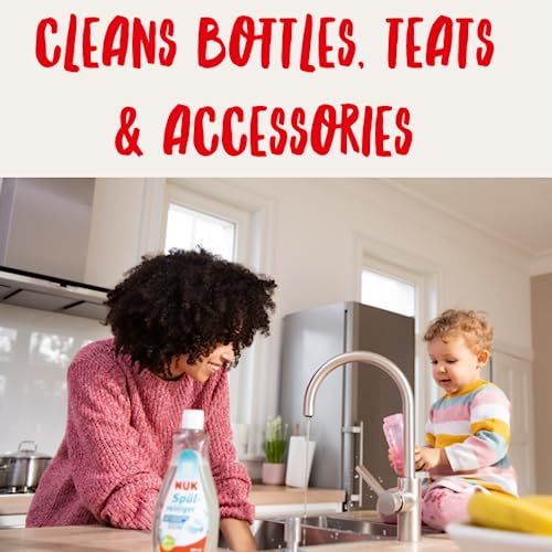 NUK Baby Bottle Cleanser   500 ml   Ideal for Cleaning Baby Bottles, Teats & Accessories   Fragrance Free   pH Neutral   100% Recycled Bottle