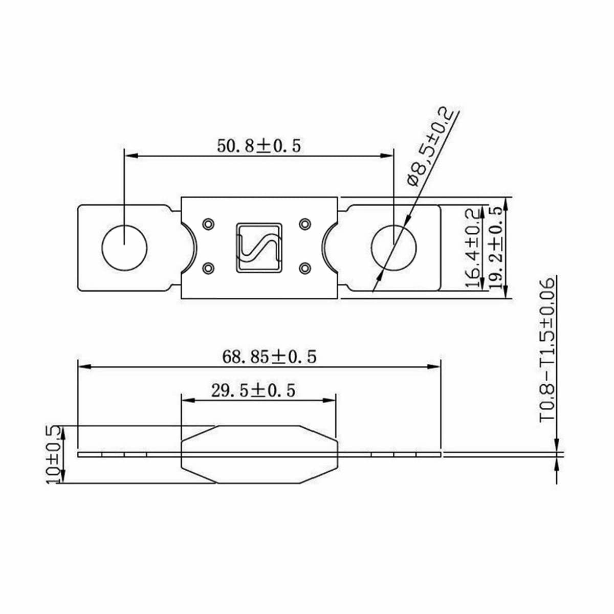 Kofelec Mega High Current Fuse, ANM 30A Amp, up to 58V DC, Use for Cars Trucks Buses or Audio Systems, Pack of 3 (30A)