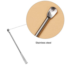 5 Pcs Lab Spatula Stainless Steel Micro Scoop Long Handle Sampling Spoon for Powders Gel Filler Medical Reagent Sampling