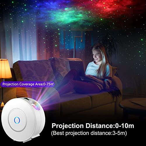 Immver Galaxy Star Projector, Smart WiFi App/Voice Control, 3D LED Galaxy Projector Night Light with Nebula, Compatible with Google Assistant, RGB Dimmable, Timing, for Kids Bedroom Party Decor