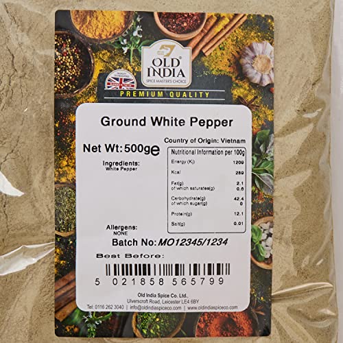 Old India Ground White Pepper 500 g