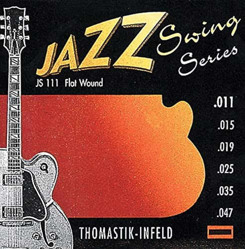 Thomastik Saiten für E-Gitarre Jazz Swing Series Nickel Flat Wound Satz JS111 Light .011-.047w,silver