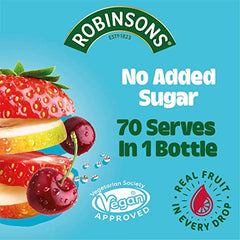 Robinsons Double Strength Lemon No Added Sugar Squash 1.75L