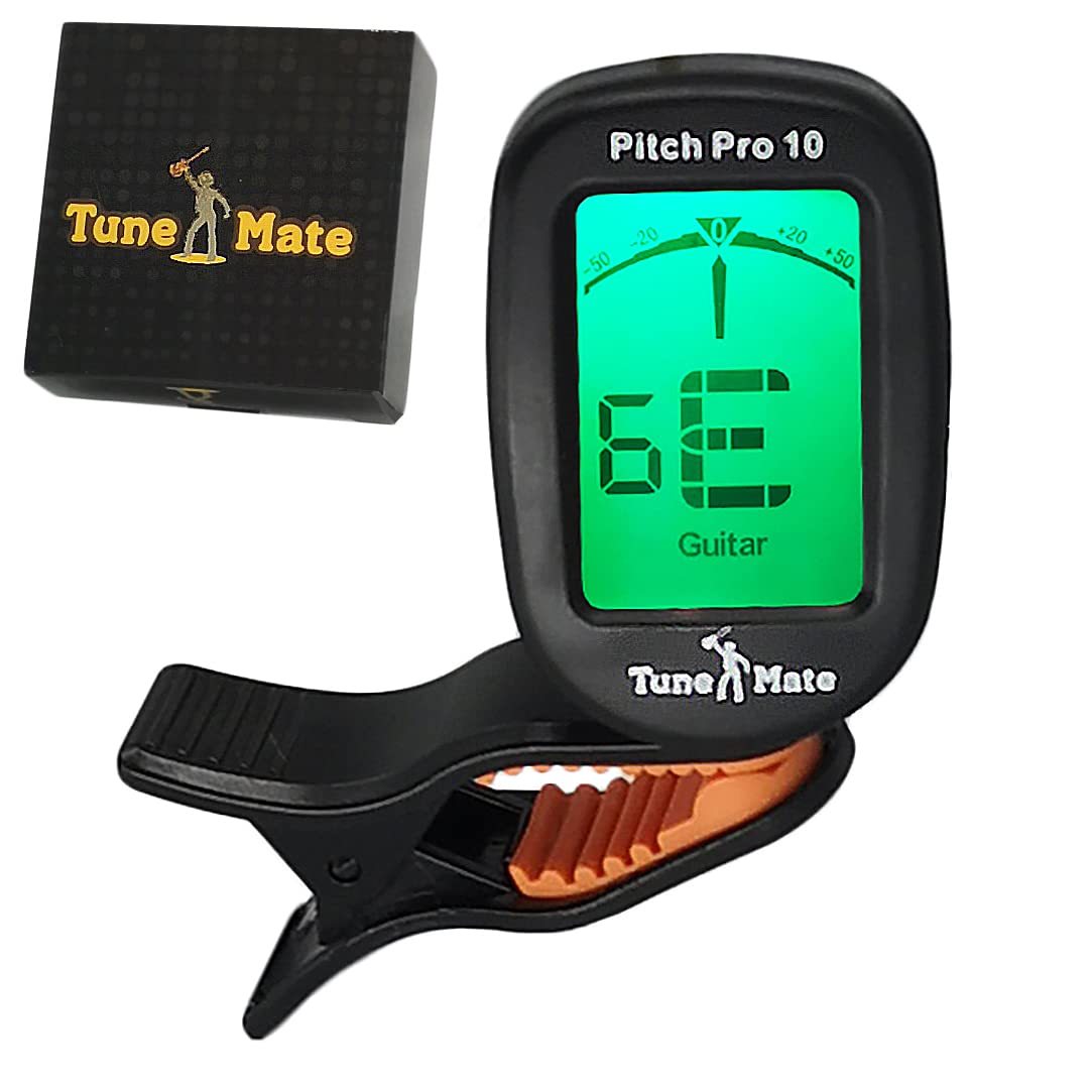 Ukulele & Guitar Tuner Clip with Modes for Bass, Violin, Banjo, Chromatic & Wind Instruments. UK Seller. Quick Start Guide & Battery. Accurate, Easy to Use & Backlit Digital Display.