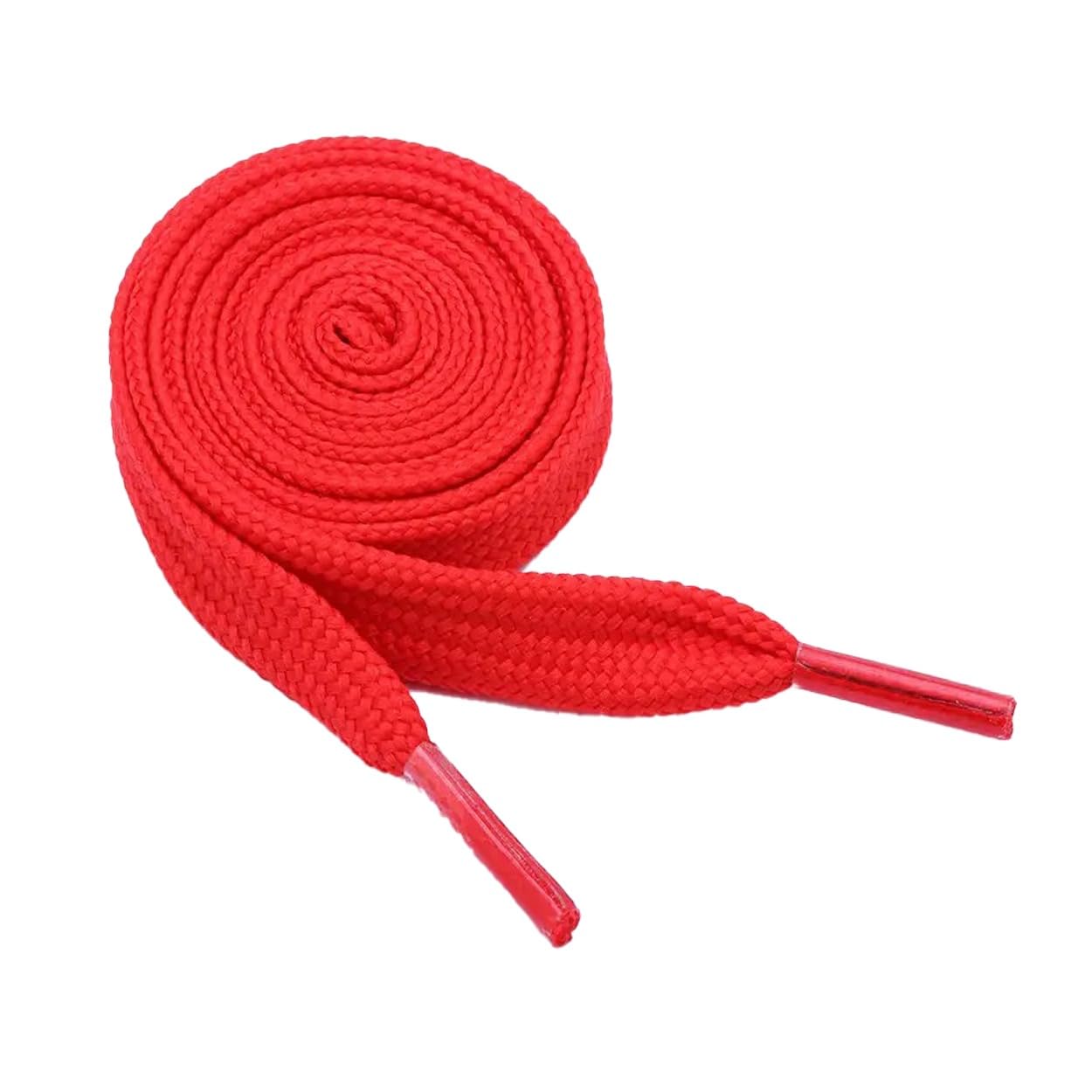 Zelway Flat Trainers Shoelace Shoe Lace for Sneakers Trainer Shoe String Replacements for Athletic Sport Shoelaces (Red, 51 inches)