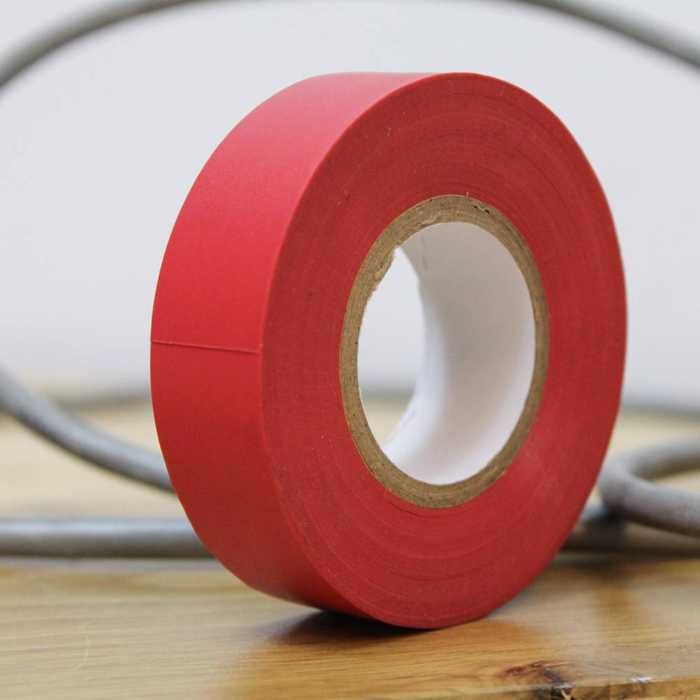 Faithfull FAITAPEPVCR Red PVC Electrical Tape 19 mm x 20 m - Red