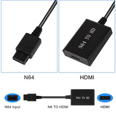 AXFEE N64 To HDMI Converter, HDMI Cable for Nintendo 64 N64, N64 to HDMI-Compatible Converter, Compatible with Nintendo 64/SNES/GameCube/SFC/NGC Console/HDTV/Monitor/Projector, 16:9 Aspect Ratio