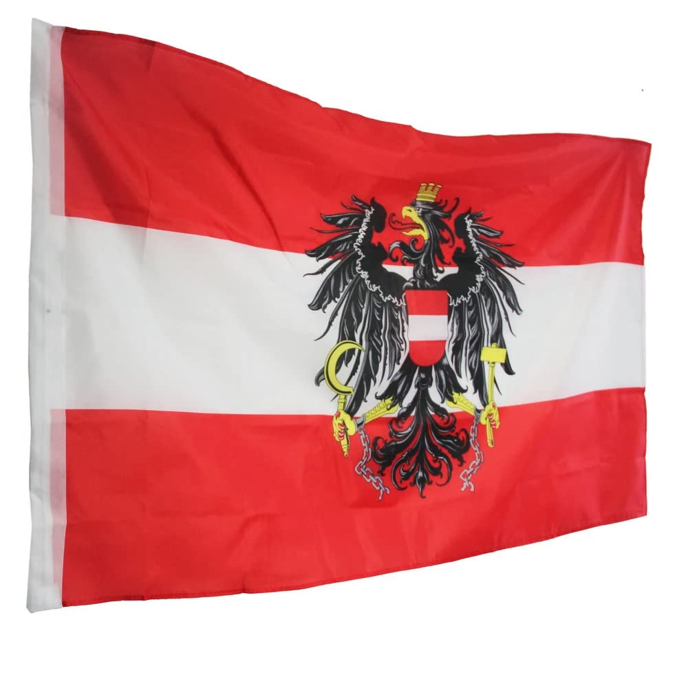 5ft x 3ft Austria National Flag with Eyelets Sporting Events Pub BBQ Decorations For Rugby Football Sports World Cup 2023 Banner Fan Support Table Cover