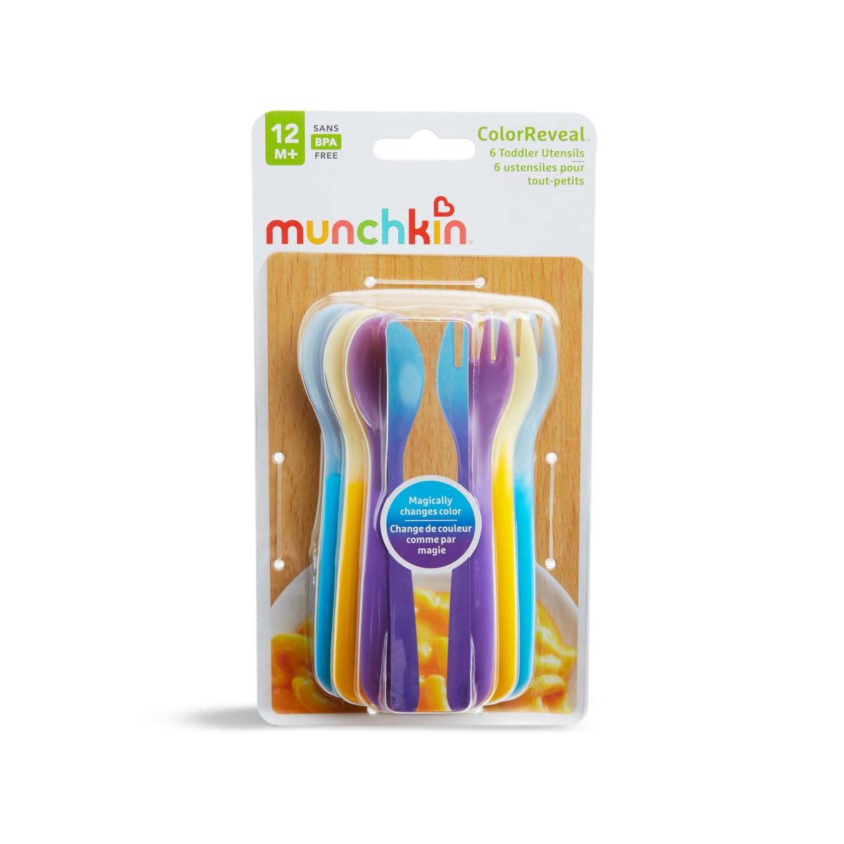 Munchkin Colour Change Toddler Forks and Spoons, Pack of 6