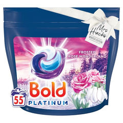 Bold All-in-1 Laundry Detergent, Washing Pods/Washing Liquid Capsules, 55 Washes, Stain Remover For Clothes, Laundry Pods With Built In Lenor Softener, Rose Wonderland Scent, Limited Edition