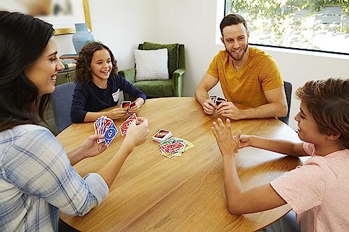 Mattel Games UNO, Classic Card Game for Kids and Adults for Family Game Night, Use as a Travel Game or Engaging Gift for Kids, 2 to 10 Players, Ages 7 and Up, W2087