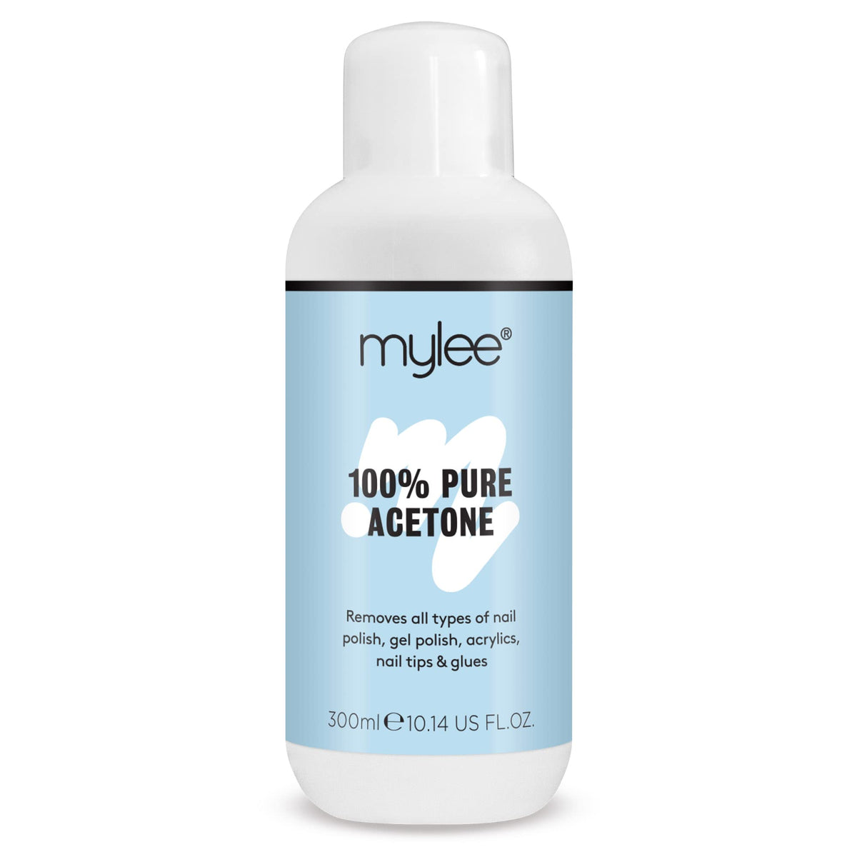 Mylee 100% Pure Acetone Gel Nail Polish Remover for UV/LED, Gel Soak Off, Removes All Types of Nail Polish, Gel Polish, Acrylic, Gels, Nail Tip & Glue