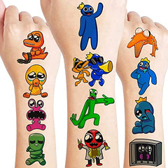 4 Sheet Temporary Tattoos for Kids, Birthday Party Supplies Decorations Favors Video Game Tattoos Stickers Gifts for Boys Girls Cute Themed Party Classroom School Prizes