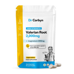 Dr Corbyn Valerian Root 2,000mg (240 Tablets)   High Strength Valerian Supplement with Magnesium 200mg   Inner Calm Support, Sleep   Vegan & UK Made (Pack of 1)