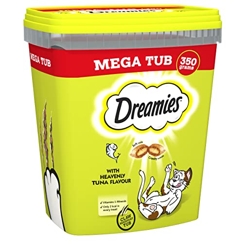 Dreamies Cat Treats, Tasty Snacks with Delicious Tuna Flavour, Pack of 2 (2 x 350 g)