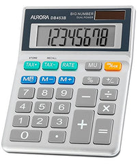 Aurora DB453B Semi Desktop Calculator (With Tax Function), Silver