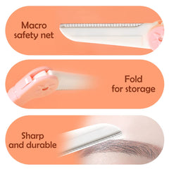 G2PLUS 9 PCS Eyebrow Razor Shaper Cheek Facial Hair Remover Peach Fuzz Shaver Women's Trimmer Shaving Grooming Kit