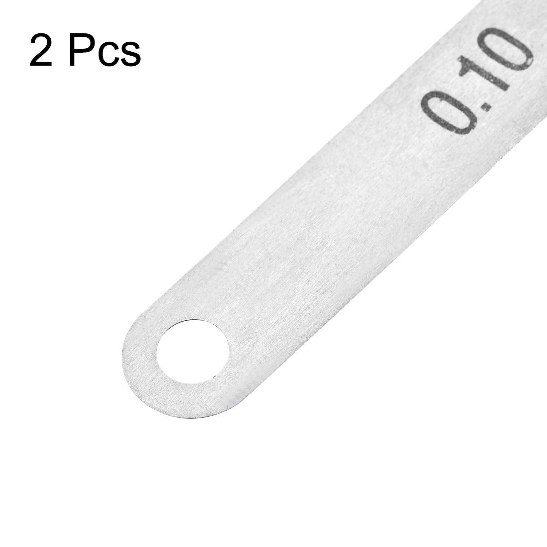 sourcing map Metric Thickness Feeler Gauge 0.1mm Stainless Steel Measuring Tool for Gap Width 2pcs