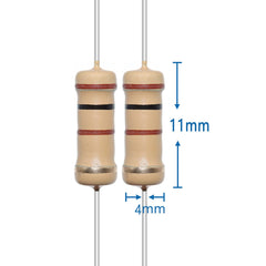 AUKENIEN 1W Resistor Assortment Kit 35 Values 350pcs 1 Watt 1 Ohm to 1M Ohm Carbon Film Resistors Set 1Watt Common Resistors Assorted RoHS Compliant with ±5% Tolerance for Electrical DIY Projects